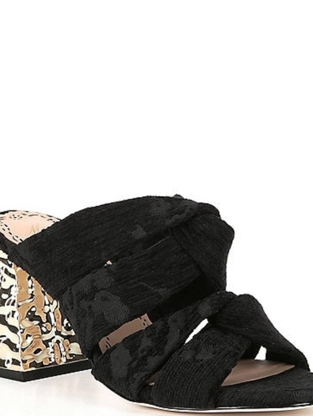 NWOT Muse By Marchesa Black Knotted Slide Heel 8 Firm Price